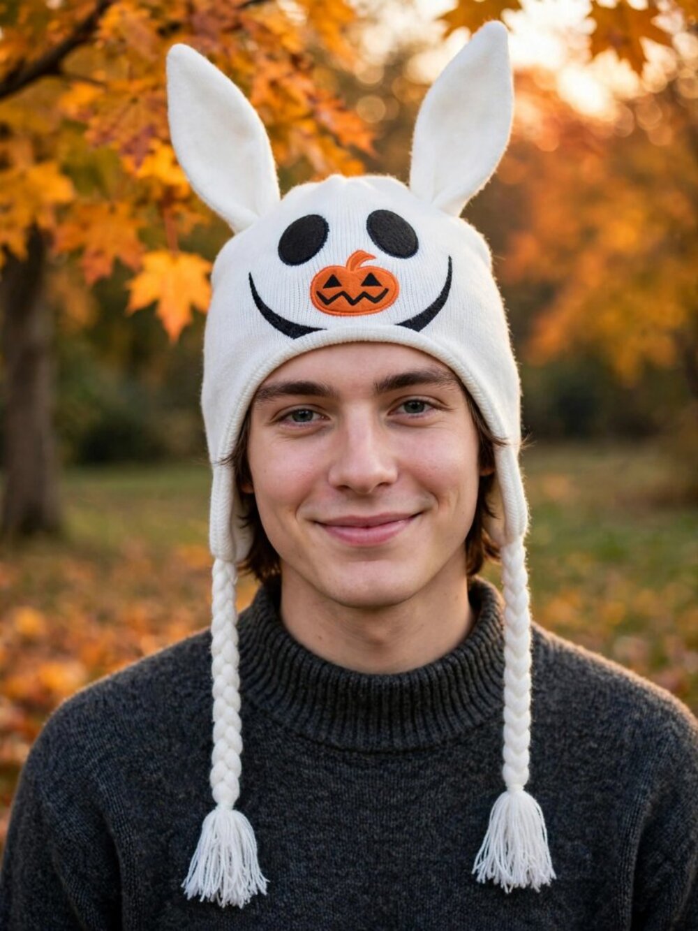 Disney Zero Hat Nightmare Before Christmas Knit Laplander Ear Flap Halloween